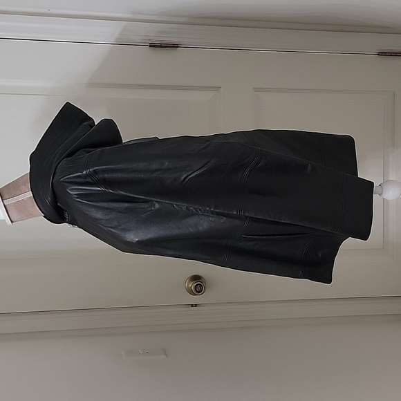 Public School New York Size M Leather Hooded Zip Front Jacket, NWOT - Picture 2 of 12